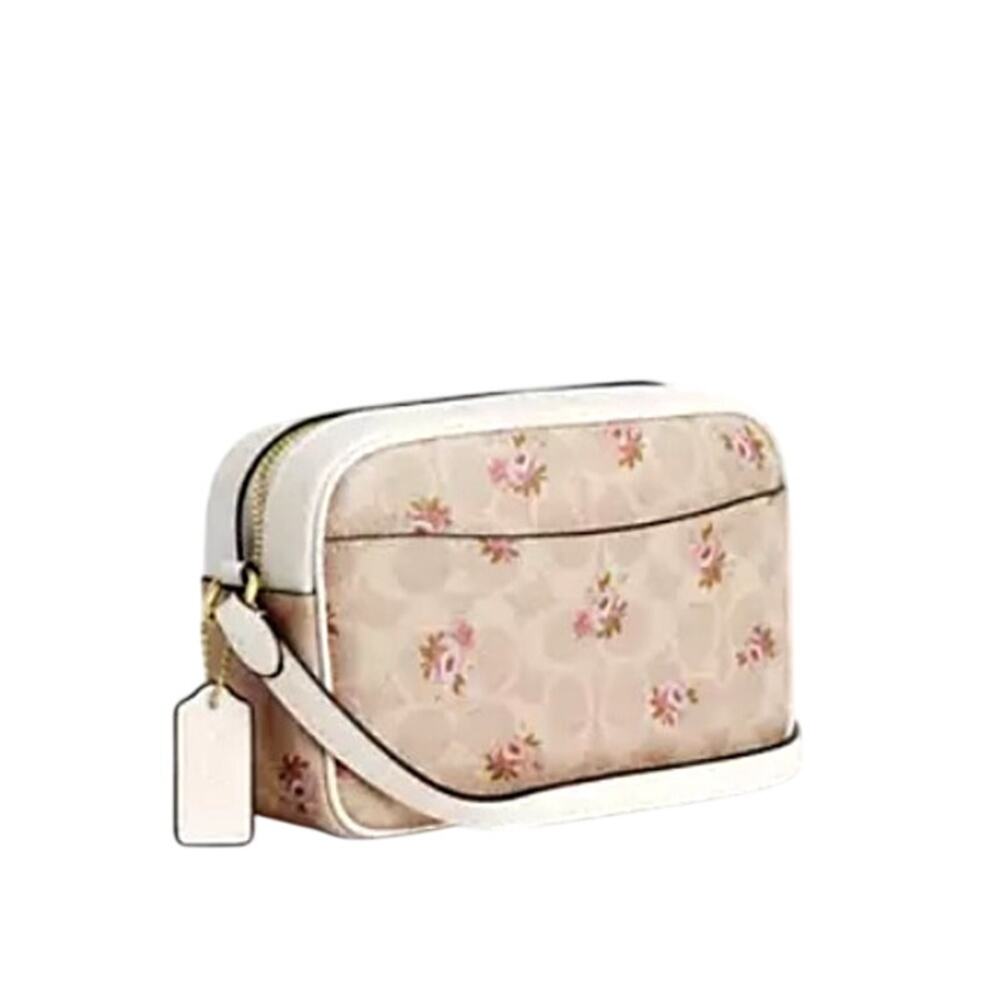 Coach Gold Sand Multi Floral Print In Signature Canvas Mini Jamie Camera Bag - Picture 12 of 12